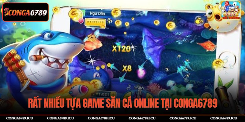 Nhiều tựa game săn cá online tại CONGA6789